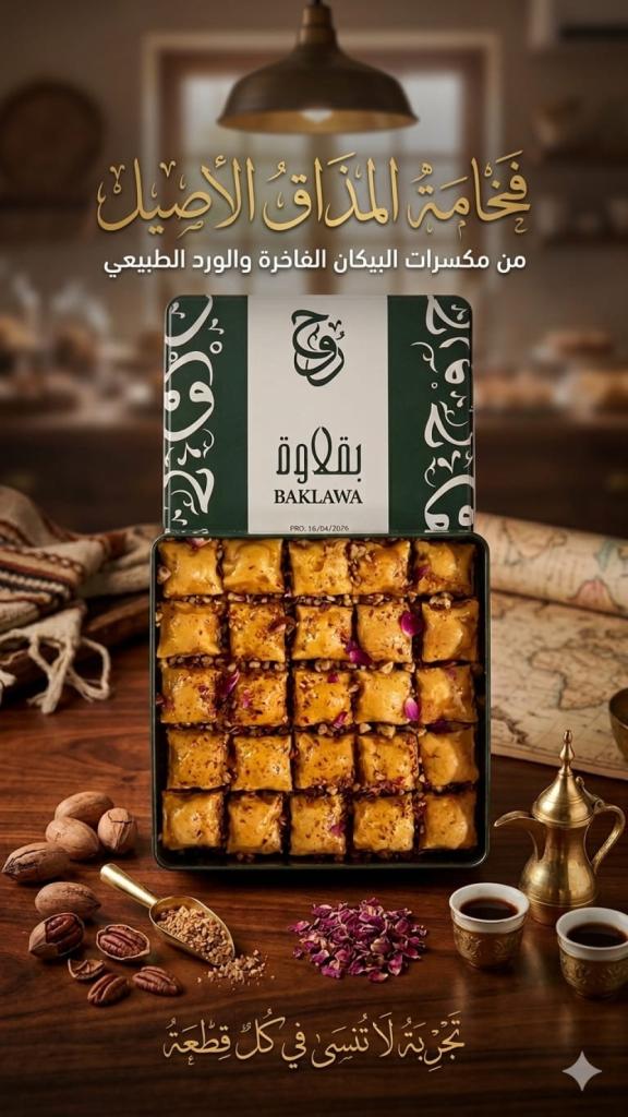 بقلاوة مكعبات البيكان الحجم الصغير من روح